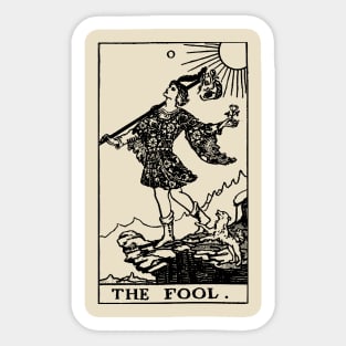 Tarot Card - The Fool (Silhouette) Sticker